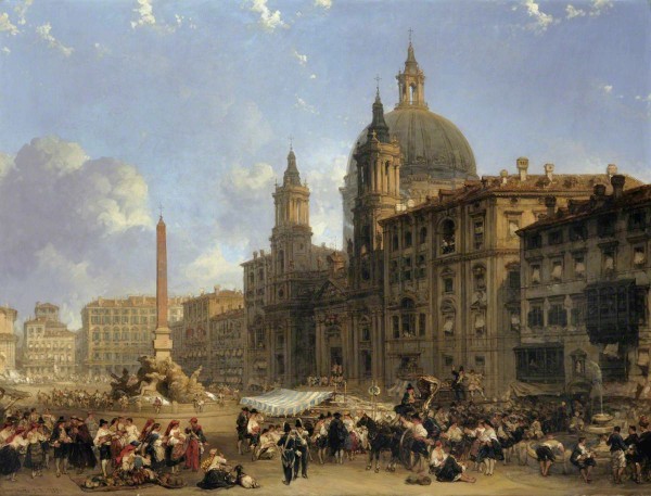 Piazza Navona at Rome by David Roberts